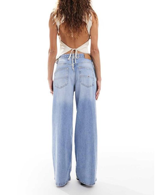 Vaqueros Azul Lavado De Corte Suelto Y Talle Medio Charlie De Tommy Hilfiger de color Blue