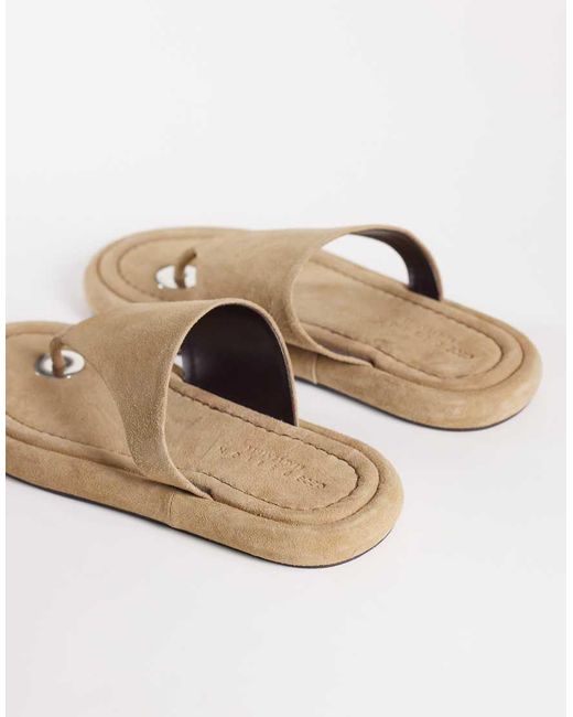 ASOS White Fate Premium Chunky Toe Thong