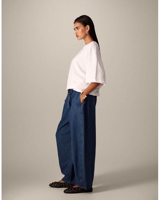 ARRANGE Blue Willa Barrel Trouser