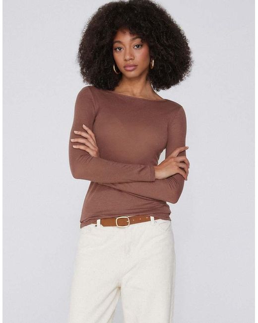 Tezenis Purple Lightweight Boat Neck Top