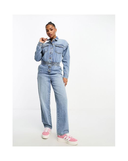 Miss Selfridge Blue – jeans-overall