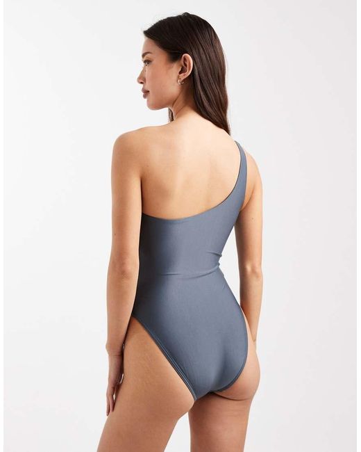Speedo Blue Asymmetric Swimsuit