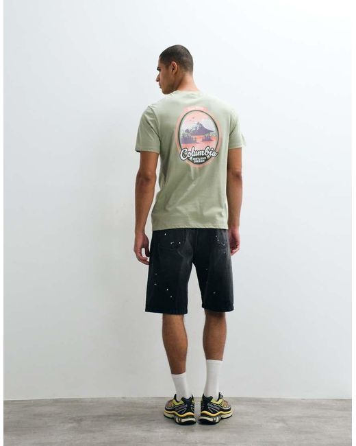 Columbia Green Csc Outdoor Back Graphic T-shirt for men