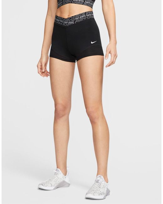 nike pro training 3 inch shorts in black
