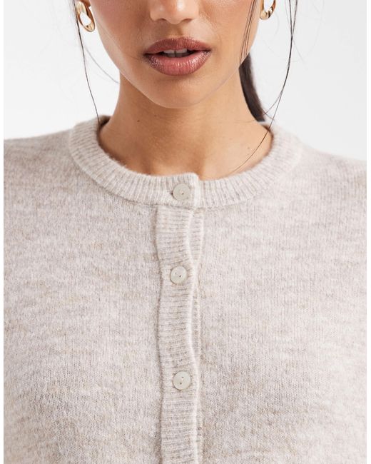 Gilet coupe carrée en maille - beige ONLY en coloris Natural