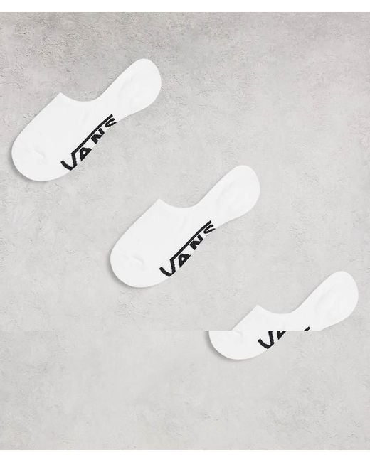 Pack De 3 Pares De Calcetines Blancos Clásicos Invisibles De Vans de color Metallic
