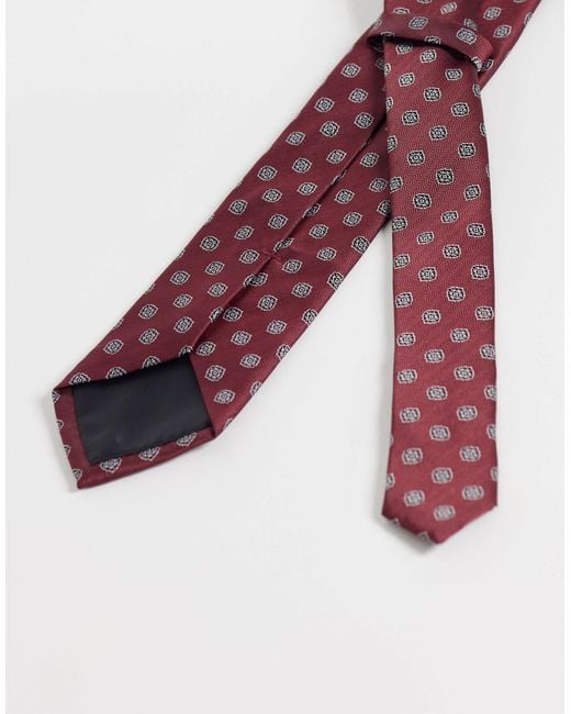 ASOS Purple Oval Spotted Pattern Tie for men
