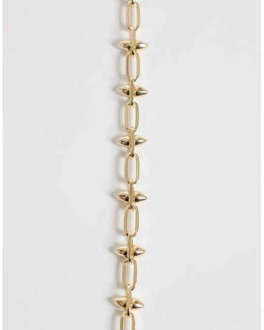 Reclaimed Vintage Metallic Unisex Chain Link Bracelet