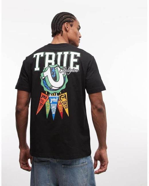 True Religion Gray Pennants T-shirt for men