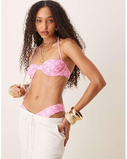 Kulani Kinis Pink Underwire Bikini Top