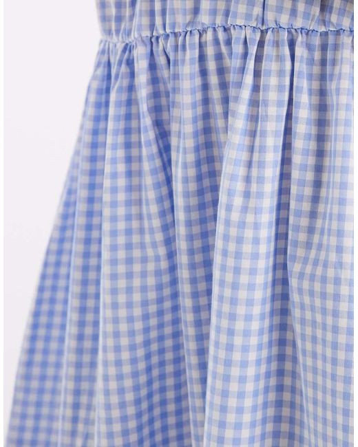 Pieces Plus Blue Pieces Curve Sleeveless Smocking Ditsy Floral Maxi Dress