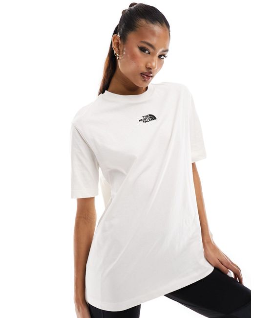 Exclusivité asos - - t-shirt épais oversize - crème The North Face en coloris White