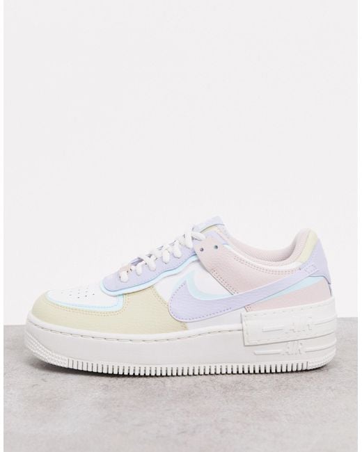 Zapatillas en tono pastel Air Force 1 Shadow Nike de color Blanco | Lyst