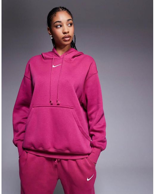 Nike Pink Phoenix Fleece Oversized Hoodie