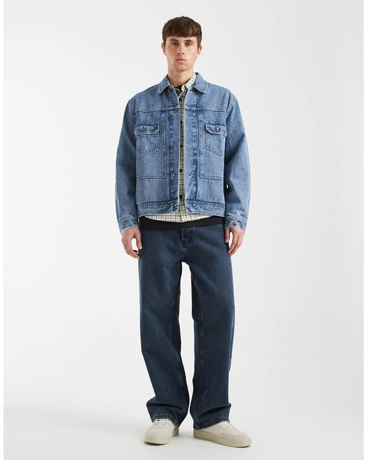 Redefined Rebel Blue Abel Denim Jacket for men