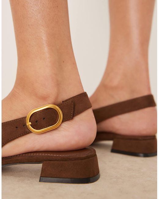 ASOS Natural Leonora Slingback Ballets
