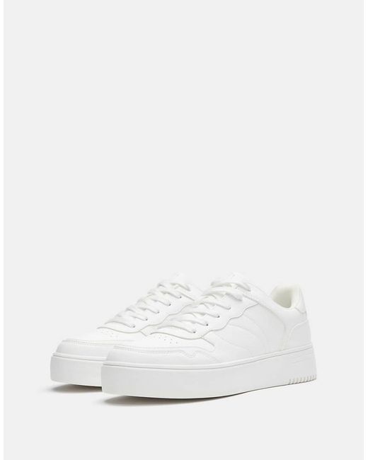 Pull&Bear White Chunky Sole Trainers for men