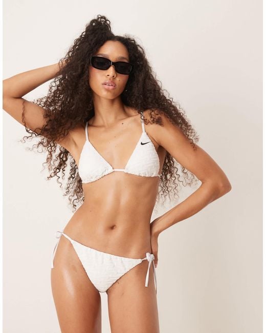 Nike Brown Nike – terry – triangel-bikinioberteil