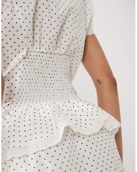 WeWoreWhat White Cinched Button Up Top
