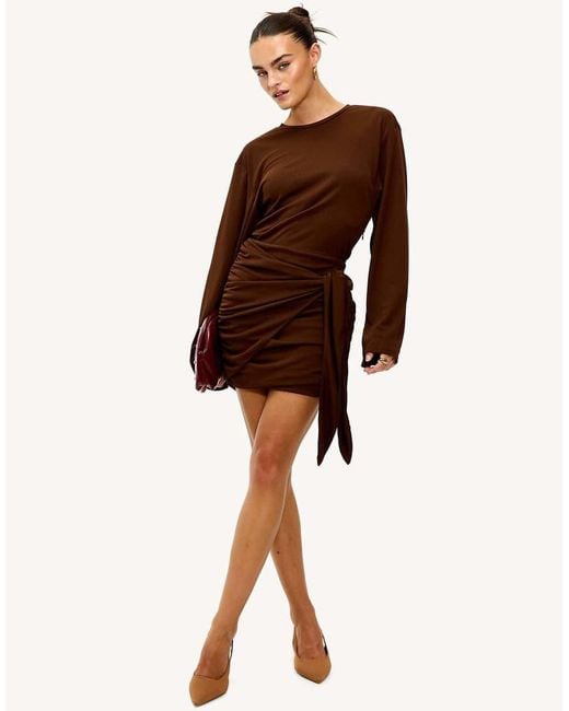 Loavies Brown The Air We Breathe Mini Dress