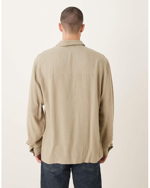 ASOS Gray Relaxed Shirt for men