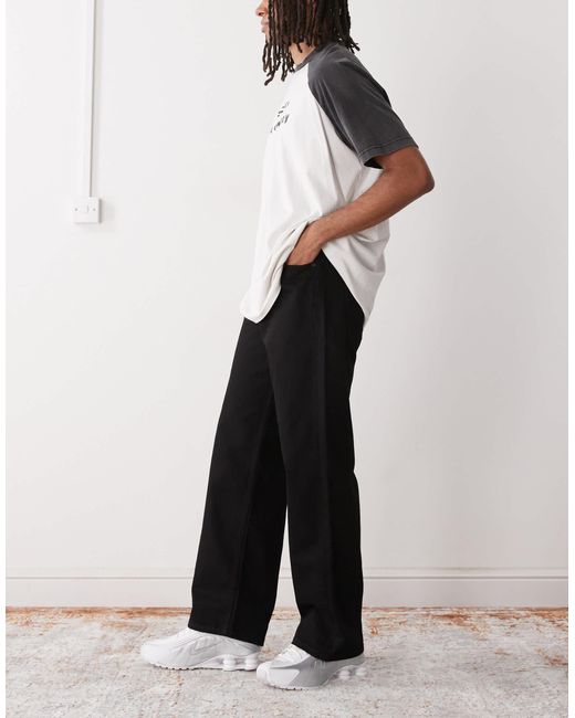 Weekday White Sphere Low Waist Loose Fit Jeans for men