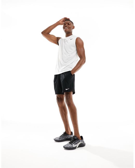 Camiseta blanca sin mangas dri-fit reset Nike de hombre de color White