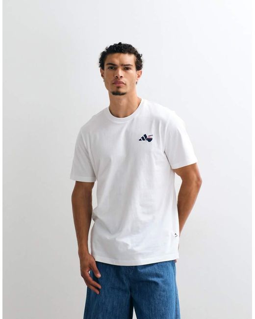 Adidas Originals White Adidas Sportswear Ramen Graphic T-shirt for men