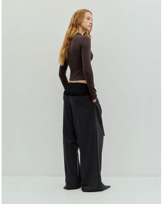 Pull&Bear Hoogsluitende Top in het Black