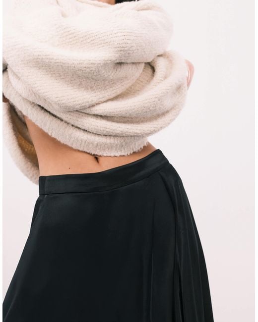 ASOS Pink Satin Midi Circle Skirt