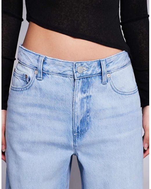 River Island Blue baggy Wide Leg Jeans