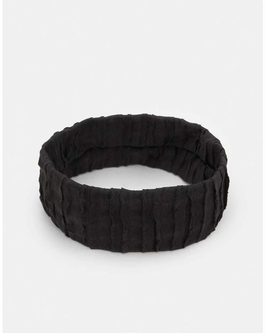 Pull&Bear Black Textured Elasticated Headband