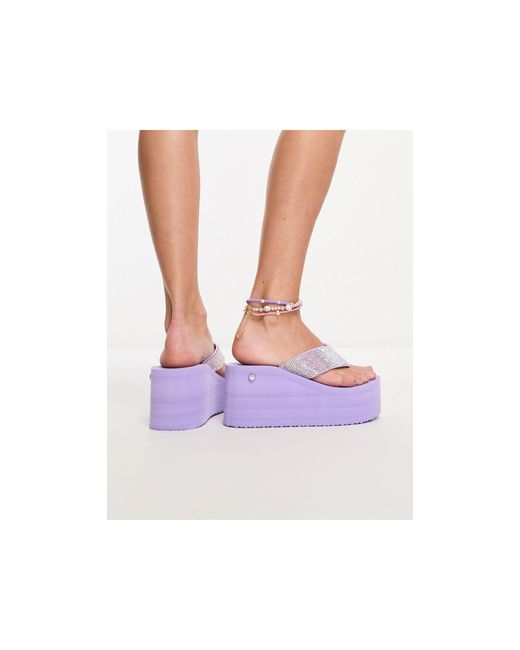 Bratz - sandali infradito con zeppe lilla decorati di ASOS in Bianco | Lyst