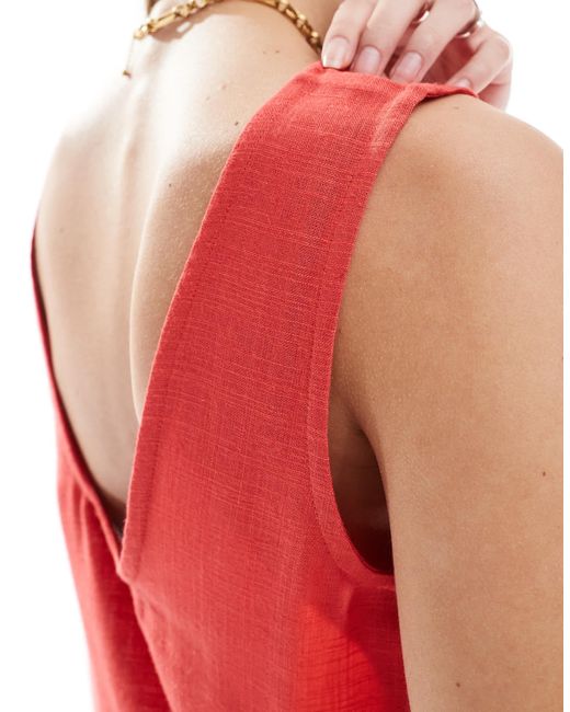 ASOS Red Singlet With Scoop Back