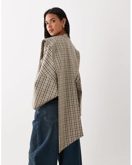 ASOS Blue Wrap Scarf Batwing Jacket