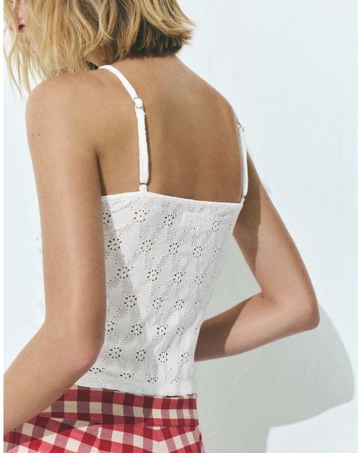 Pull&Bear White – trägeroberteil
