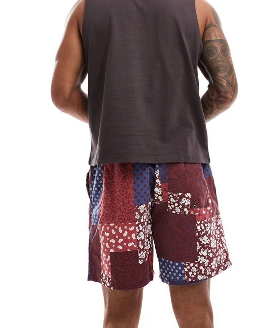 Cotton On Red Cotton On Quick Dry Swim Shorts for men