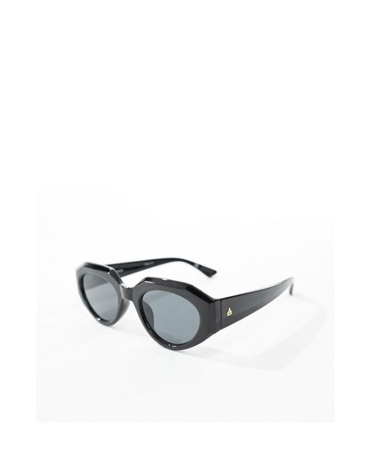 Aire Black Aphelion Octagonal Sunglasses