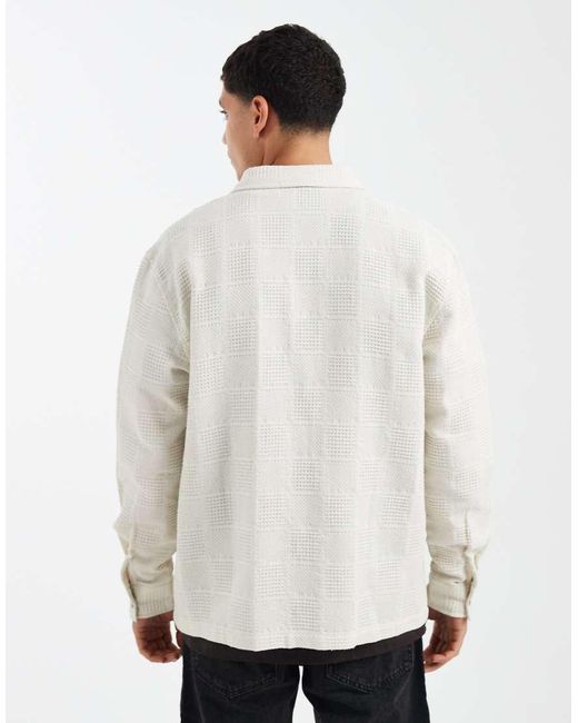 ASOS White Relaxed Textured Shirt for men
