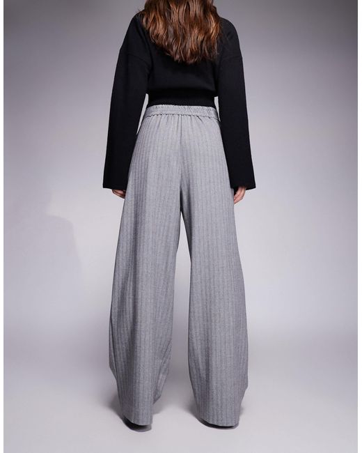 River Island Purple Tailored Wide Leg Trouser