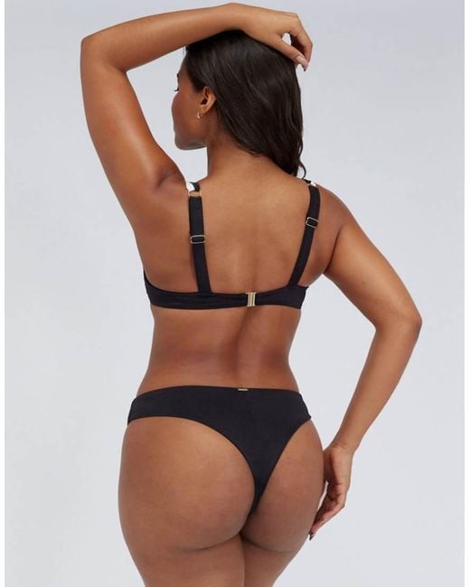 Boux Avenue Black Agadir Push Up Bikini Top Summer Padded Cups Swimwear