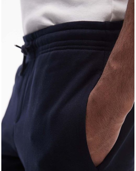 Mango Blue Drawstring Slim Fit joggers for men