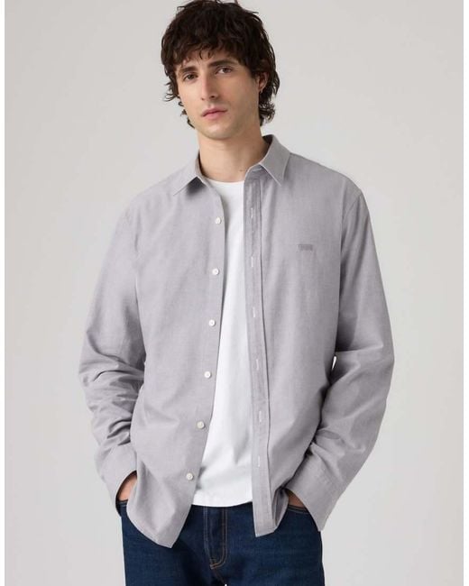 Levi's Gray Battery Housemark Standard Shirt for men