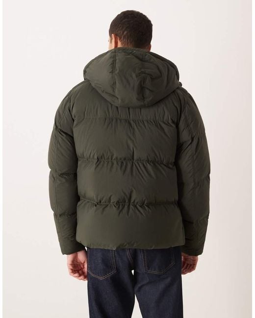 ARKET Brown Down Filed Puffer Jacket With Hood for men