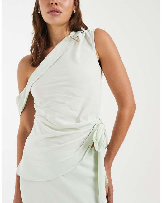 BRONZE SNAKE White Kallie Off Shoulder Top And Skirt Set