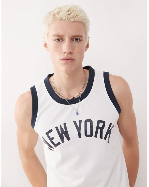 '47 Ny Yankees in het White voor heren