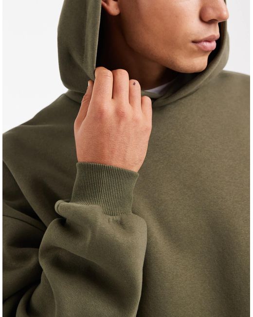 ASOS – basic-kapuzenpullover in Green für Herren