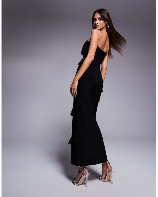 Fashionkilla Blue – trägerloses, figurformendes maxikleid