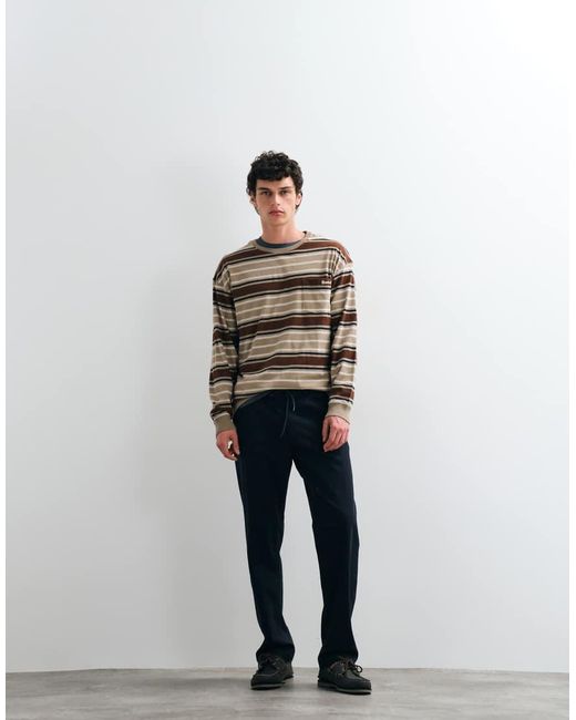 Jack & Jones White Straight Fit Drawstring Trousers for men