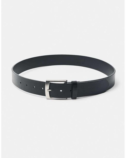 Pull&Bear Blue Leather Effect Belt for men